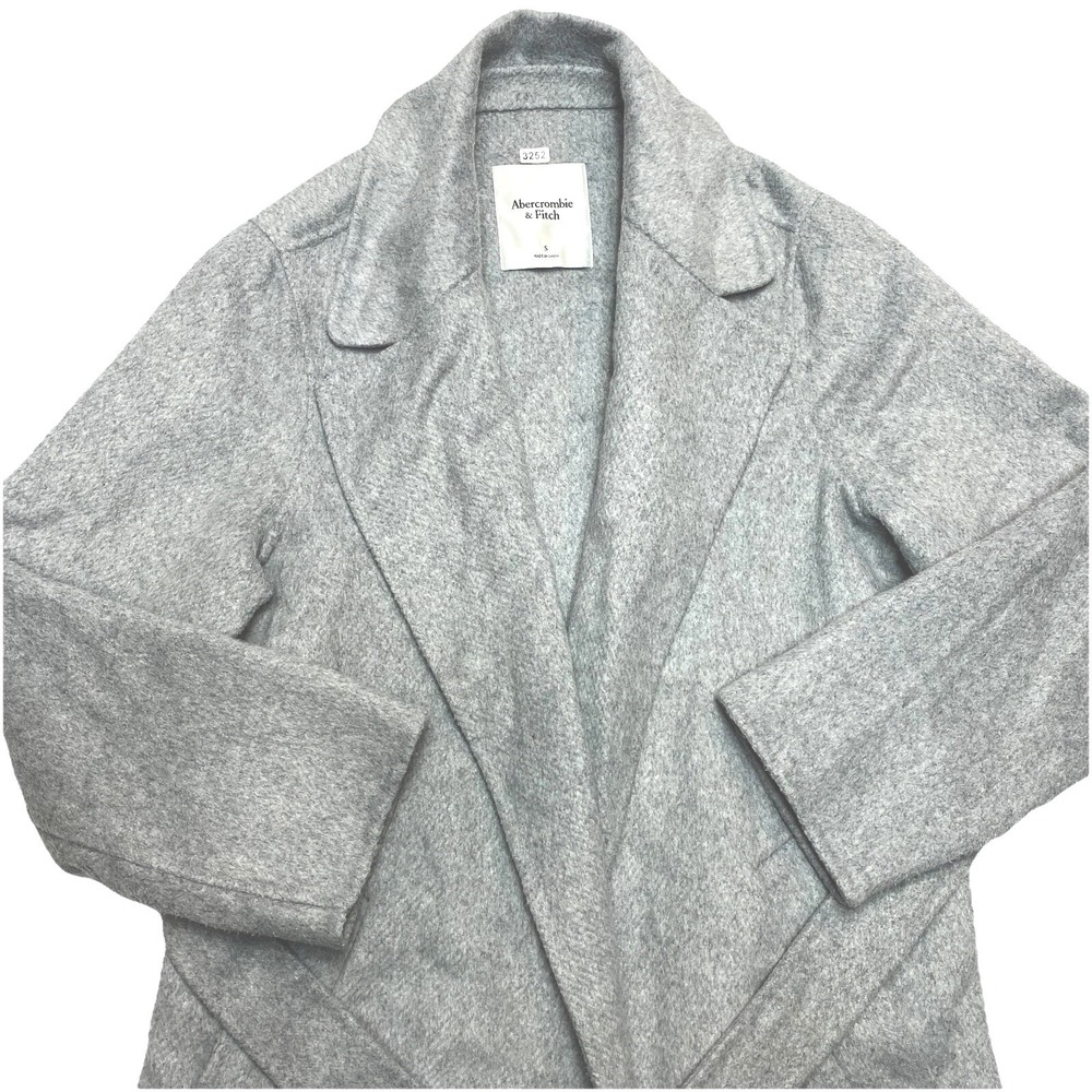 Abercrombie & Fitch Overcoat Womens Small Gray Heather Wool Blend